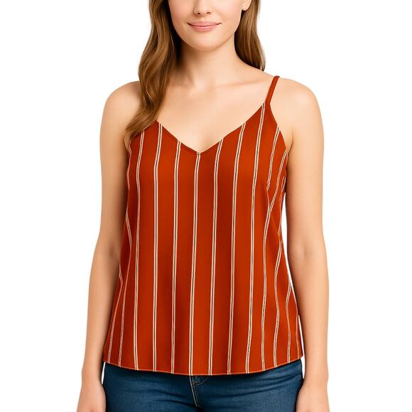 41 Hawthorn Tops - 41 Hawthorn V-Neck Tank Top XL NWT Red White Stripe Sleeveless Adjustable Straps